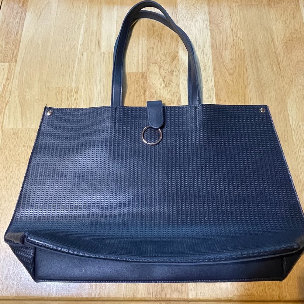 Ulta blue textured tote bag